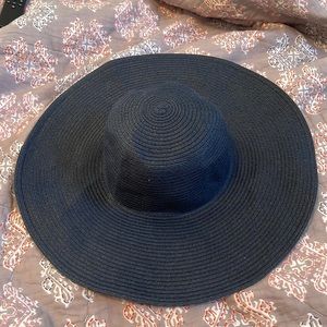 J crew navy straw hat